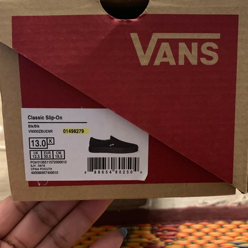 Black Classic Slip On Vans